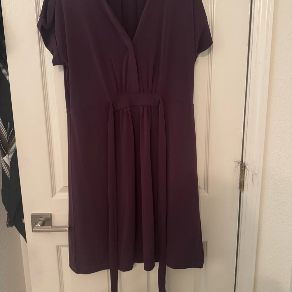Stylish Deep Purple Wrap Dress